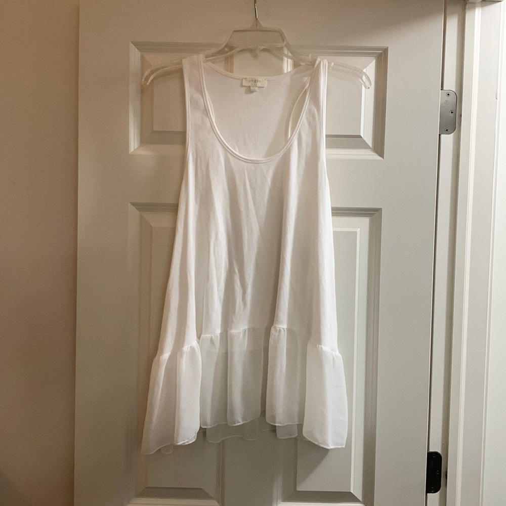 White Racerback Tank